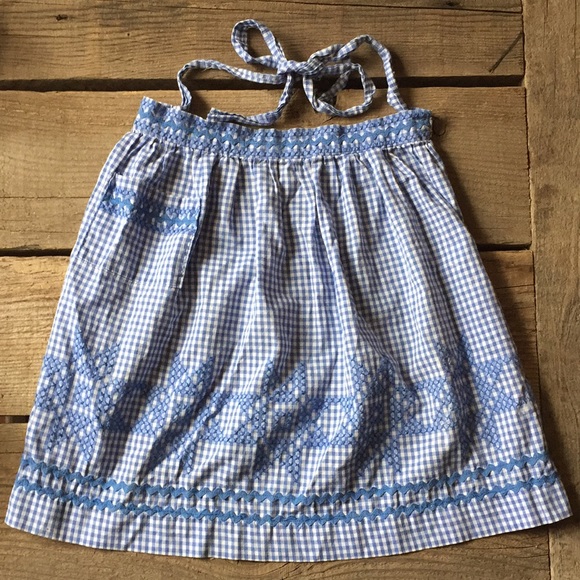 Vintage Accessories - VTG Hand Sewn Embroidered Country Style Half Apron